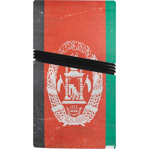 Afghanistan Flag Distressed PS5 Pro Bundle Skin
